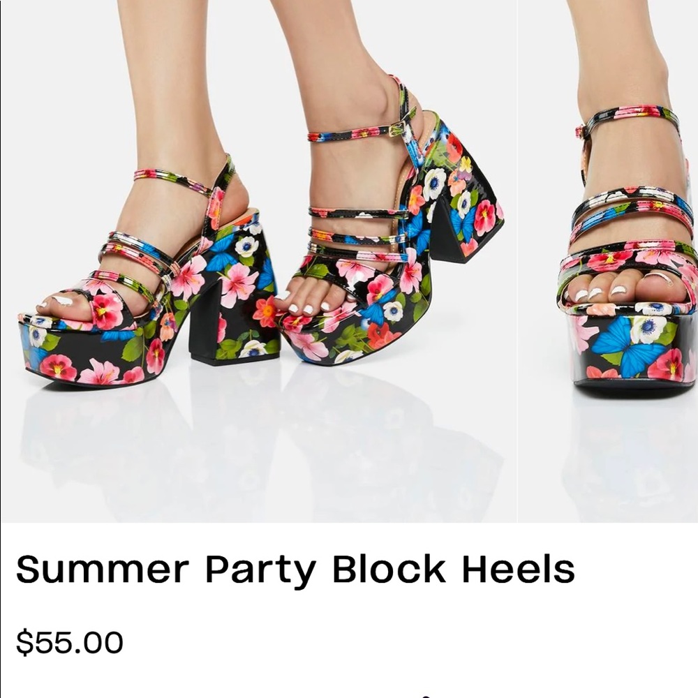 Dolls Kill Summer Party Block Heels